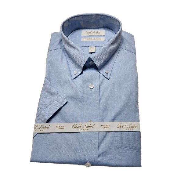 Roundtree & Yorke Other - Roundtree & Yorke Gold Label Mens Shirt Short Sleeve Size 15.5  Blue ----1